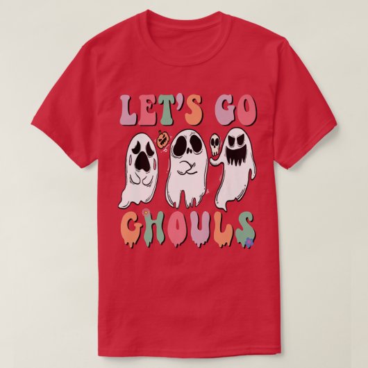 Let's Go Ghouls Halloween Shirt Ghost Costume Men Tシャツ (デザイン正面)