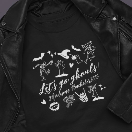 Let's Go Ghouls Spooky Whimsical Bachelorette Tシャツ