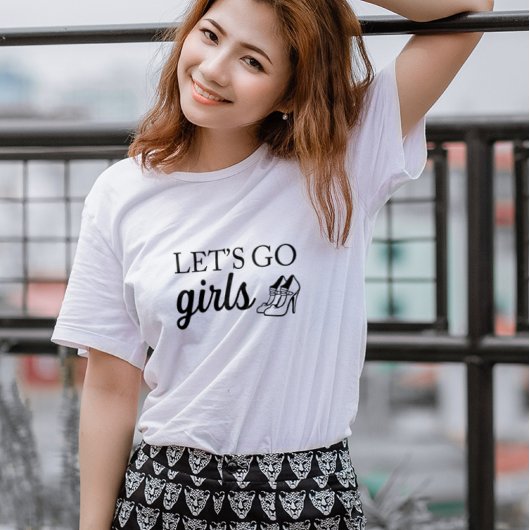 Let's Go Girls おもしろい Graphic T-Shirt トライブレンドTシャツ