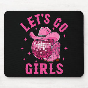 Let's Go Girls ウェスタンカウガールブーツ ハット ディスコバチェロレッテ マウスパッド