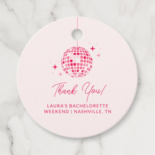 Let's Go Girls バチェロレッテパーティーギフトタグ フェイバータグ (正面)