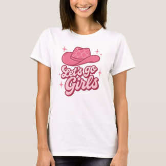 Let's Go Girls ピンクカウガールハット Tシャツ