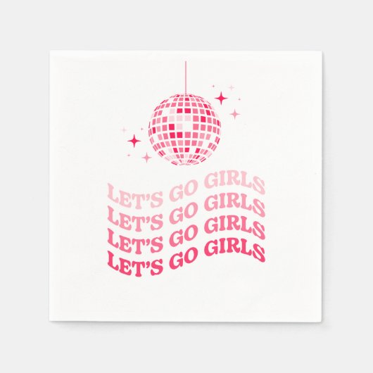 Let's Go Girls - 独身最後の夜会 - ナプキン スタンダードカクテルナプキン (正面)