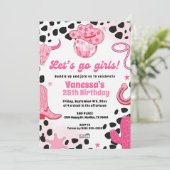 Let's go Girls Disco Cowgirl Space Rodeo Birthday 招待状 (スタンド正面)
