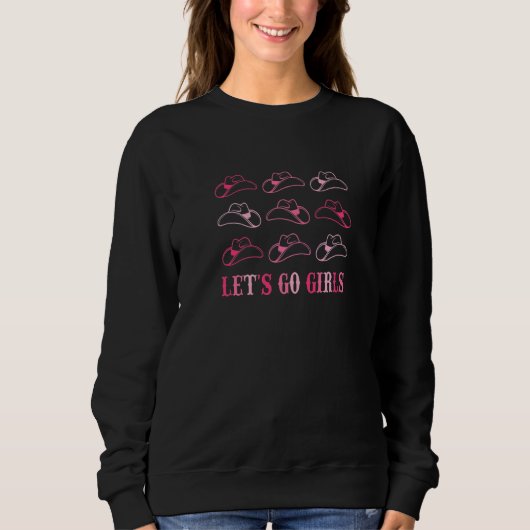 Let's Go Girls Graphic Horse Lover Equestrian Ride スウェットシャツ (正面)