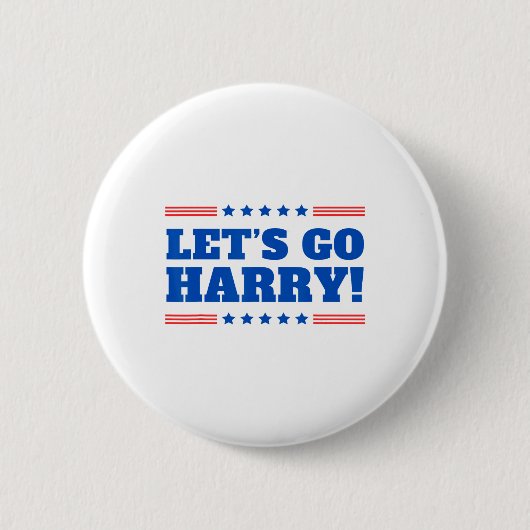 Let's Go Harry -あなたは投票トランプ今日おもしろい2 缶バッジ (正面)