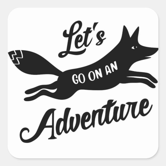 Let's Go On An Adventure sticker スクエアシール (正面)