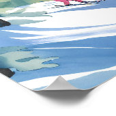Let's Go Skiing | 冬の水彩画 ポスター (角)