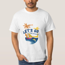 Let's Go Swimming -おもしろい夏ビーチTシャツ