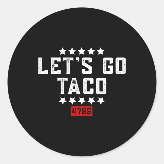 Let's Go Taco &#; ラウンドシール (正面)