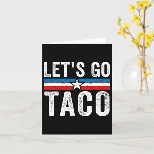 Let's Go Taco Funny Meme Let’s Go Taco  カード (黄色い花)