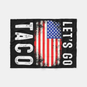 Let's Go Taco Funny Saying Quote For Men Women Tac フリースブランケット (正面(横))