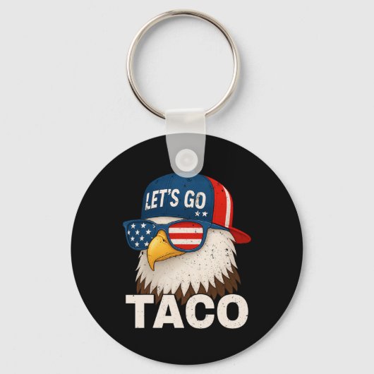 Let's Go Taco Funny Trump Always Chickens Out 32  キーホルダー (正面)