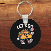 Lets Go Taco Funny Trump Chicken  キーホルダー (正面)