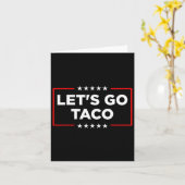 Let's Go Taco - Patriotic Taco おもしろい Trade Tariff カード (黄色い花)