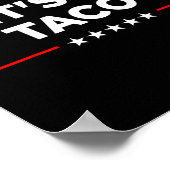 Let's Go Taco - Patriotic Taco おもしろい Trade Tariff ポスター (角)