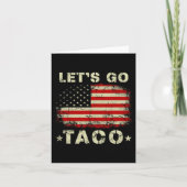 Let's Go Taco Shirt Funny Let's Go Taco  カード (正面)