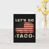 Let's Go Taco Shirt Funny Let's Go Taco  カード (黄色い花)