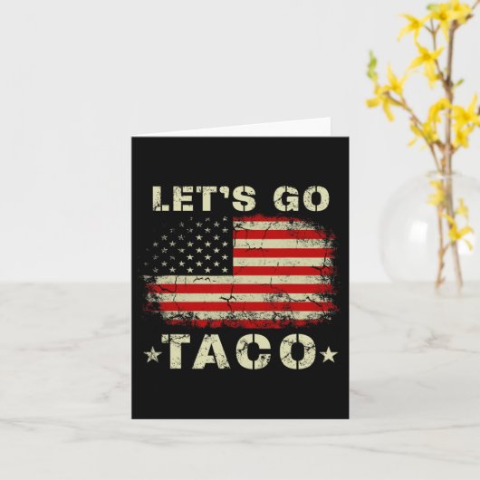Let's Go Taco Shirt Funny Let's Go Taco  カード (黄色い花)