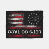 Let's Go Taco Shirt Funny Let's Go Taco 3  フリースブランケット (正面(横))