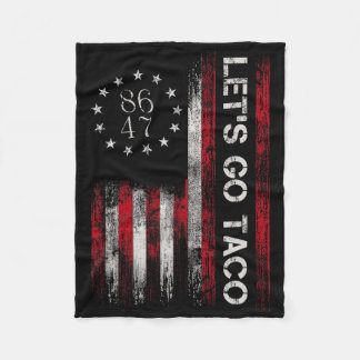 Let's Go Taco Shirt Funny Let's Go Taco 3  フリースブランケット