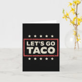 Let's Go Taco Trump Always Chickens Out Trump 2025 カード (黄色い花)