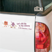 Let's Go to the Library bumper sticker バンパーステッカー (トラック上)