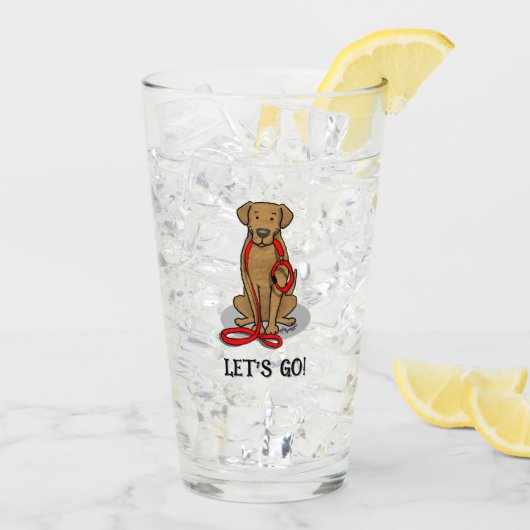 Let's Go! Walk Chesapeake Bay Retriever (dg tan) タンブラーグラス (アイス裏面)