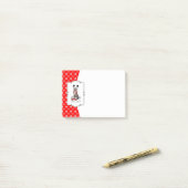 Let's Go! Walk Chinese Crested Dog (hl blk wh 1) ポストイット (デスク上)