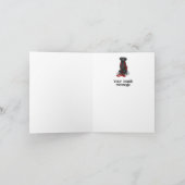 Let's Go! Walk Curly-Coated Retriever Dog (black) カード (内部)