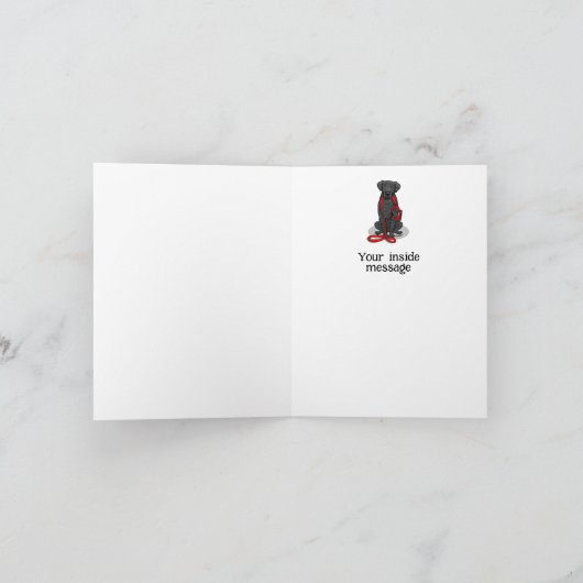 Let's Go! Walk Curly-Coated Retriever Dog (black) カード (内部)