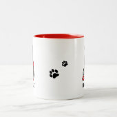 Let's Go! Walk Curly-Coated Retriever Dog (liver) ツートーンマグカップ (中央)