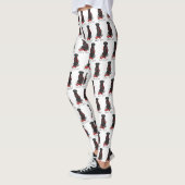 Let's Go! Walk Flat-Coated Retriever Dog (black) レギンス (左)