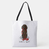 Let's Go! Walk Irish Water Spaniel Dog (liver 1) トートバッグ (正面)
