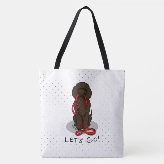 Let's Go! Walk Irish Water Spaniel Dog (liver 1) トートバッグ (正面)