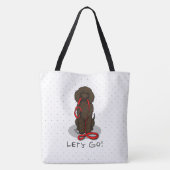 Let's Go! Walk Irish Water Spaniel Dog (liver 1) トートバッグ (裏面)