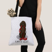 Let's Go! Walk Irish Water Spaniel Dog (liver 1) トートバッグ (クローズアップ)