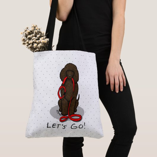 Let's Go! Walk Irish Water Spaniel Dog (liver 1) トートバッグ (クローズアップ)
