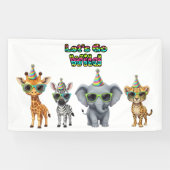 Let's Go Wild, Jungle Animals in Sunglasses 横断幕 (横)