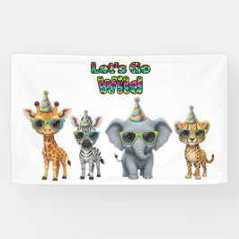 Let's Go Wild, Jungle Animals in Sunglasses 横断幕
