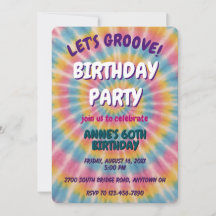 Let's Groove絞り染め誕生日パーティーへの招待