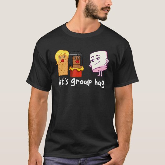 Let's Group Hug S'mores Marshmallow Camping Smores Tシャツ (正面)