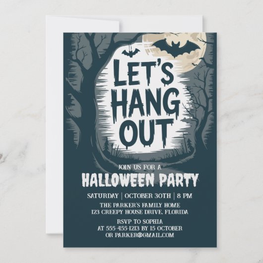 Let's Hang out Halloween 招待状 (正面)