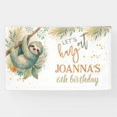 Let's hang out sloth kids birthday 横断幕 (横)