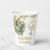 Let's hang out sloth kids birthday 紙コップ (裏面)