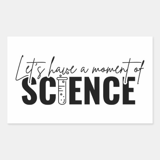 Let's Have a Moment of Science | おもしろ化学 長方形シール (正面)