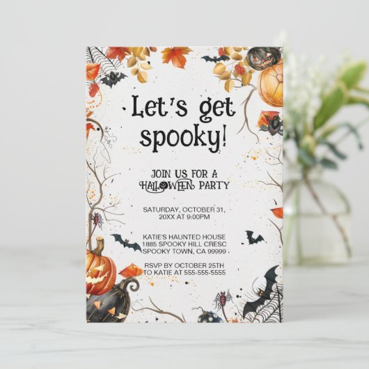 Let's have a spooky Halloween party 招待状 (スタンド正面)