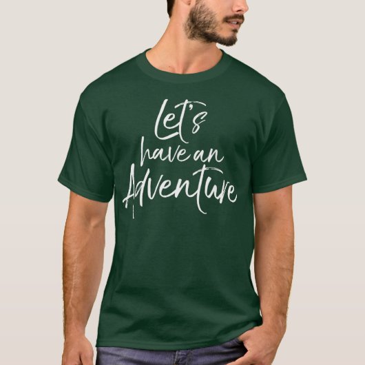 Lets Have an Adventure Shirt Cute Mountain Tee Tシャツ (正面)