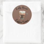 Let's Have Coffee Soon ラウンドシール (バッグ)