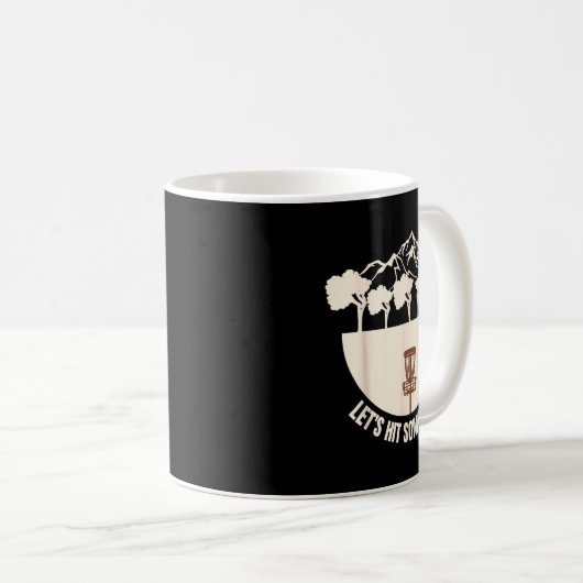 Let's Hit Some Trees Funny Disc Golf Lovers Disc G コーヒーマグカップ (正面右)